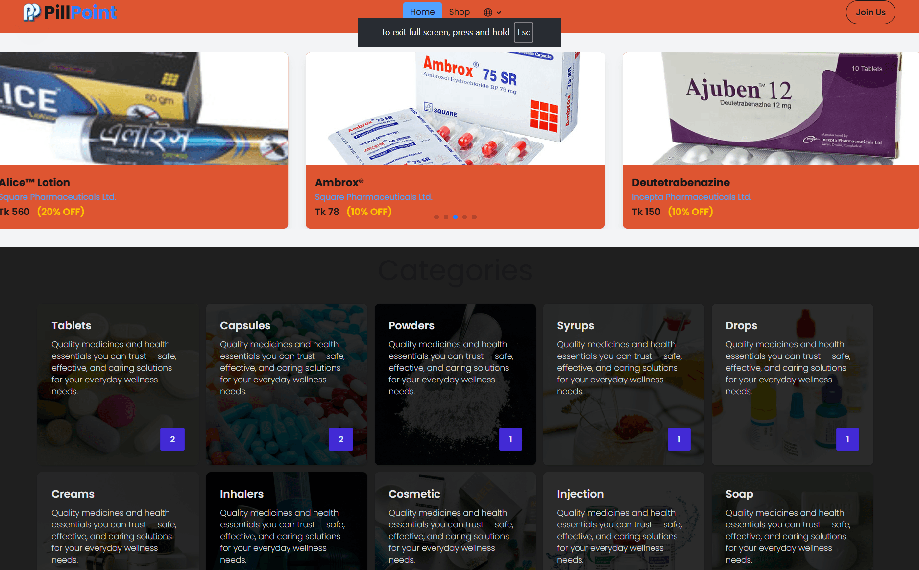 PillPoint Online Medicine & Pharmacy Platform